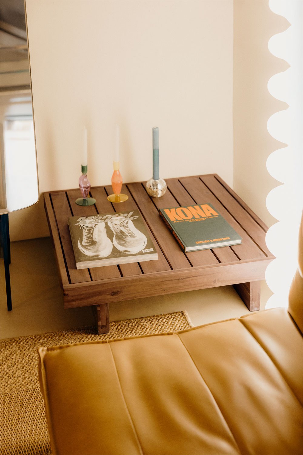 Mesa de centro cuadrada 75x75 cm en madera de acacia Dailin, imagen de galería 1