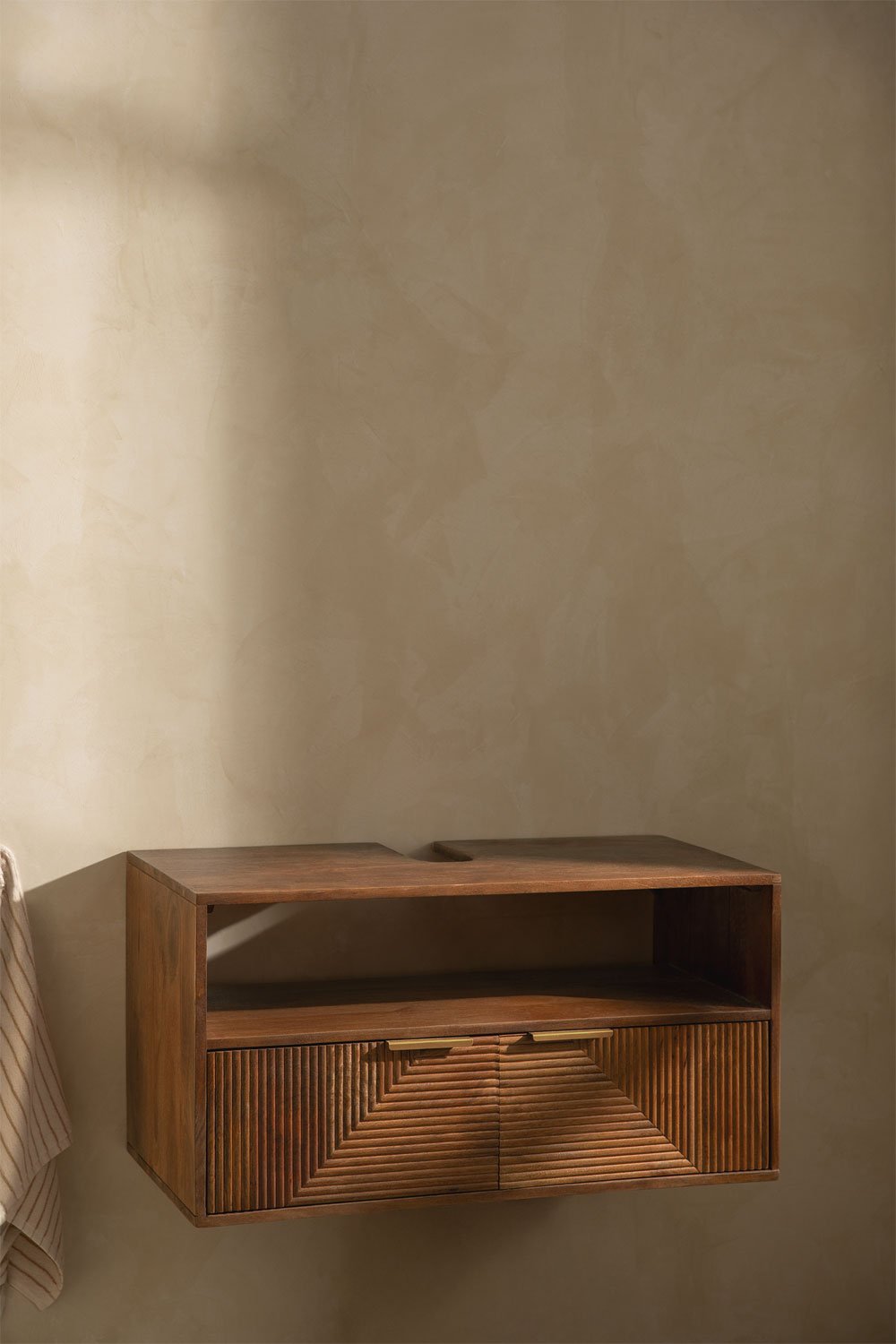Conjunto de mueble de baño en madera de mango Baty, imagen de galería 1
