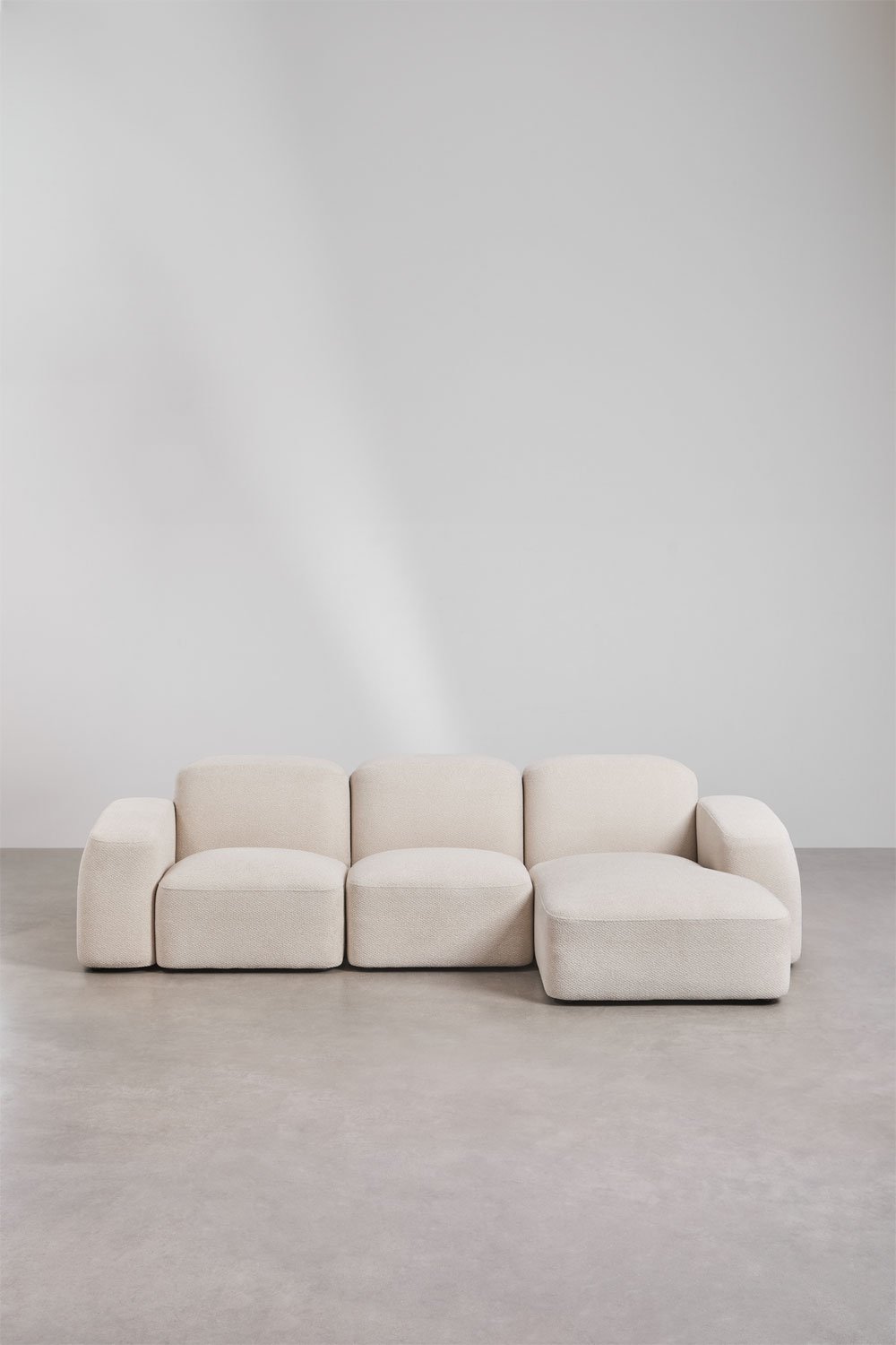 Sofá modular chaise longue derecho de 3 piezas Bastian, imagen de galería 2