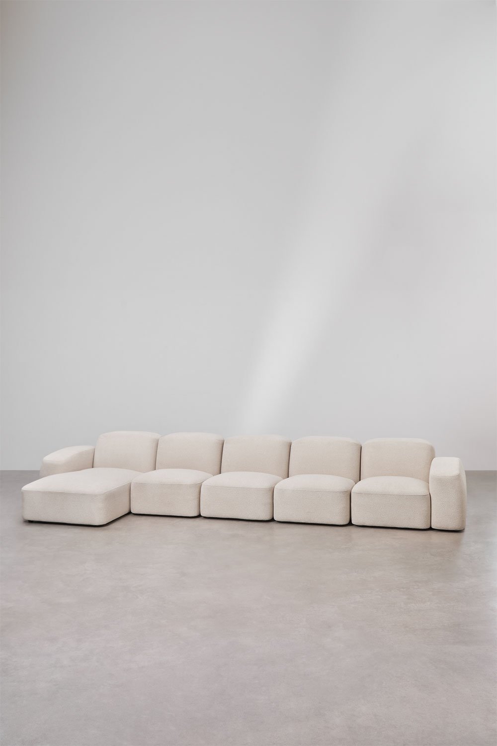 Sofá modular chaise longue izquierdo de 5 piezas Bastian, imagen de galería 1