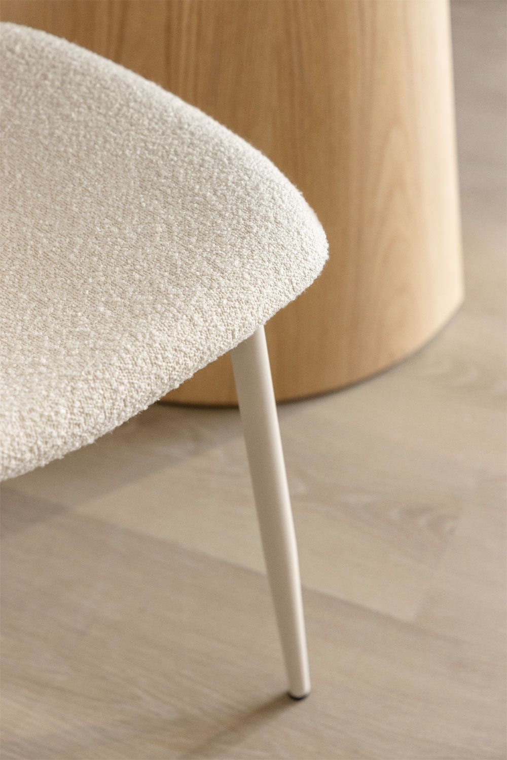 Silla de comedor en tela bouclé Glamm Deluxe, imagen de galería 2