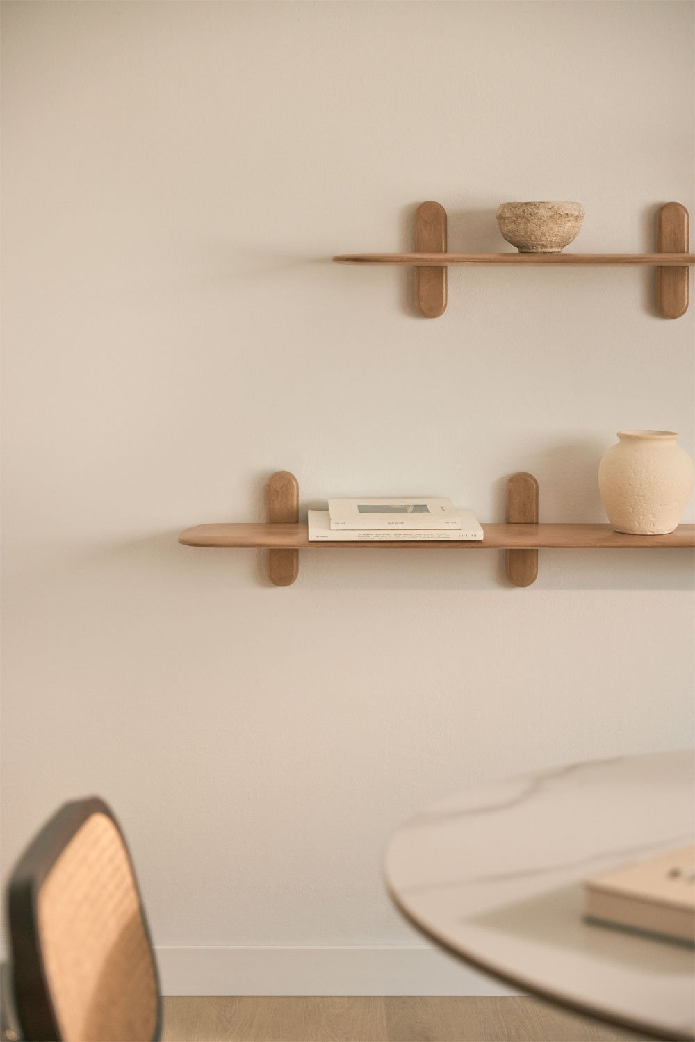 Pack de 2 estantes de pared en madera Breezee, imagen de galería 2