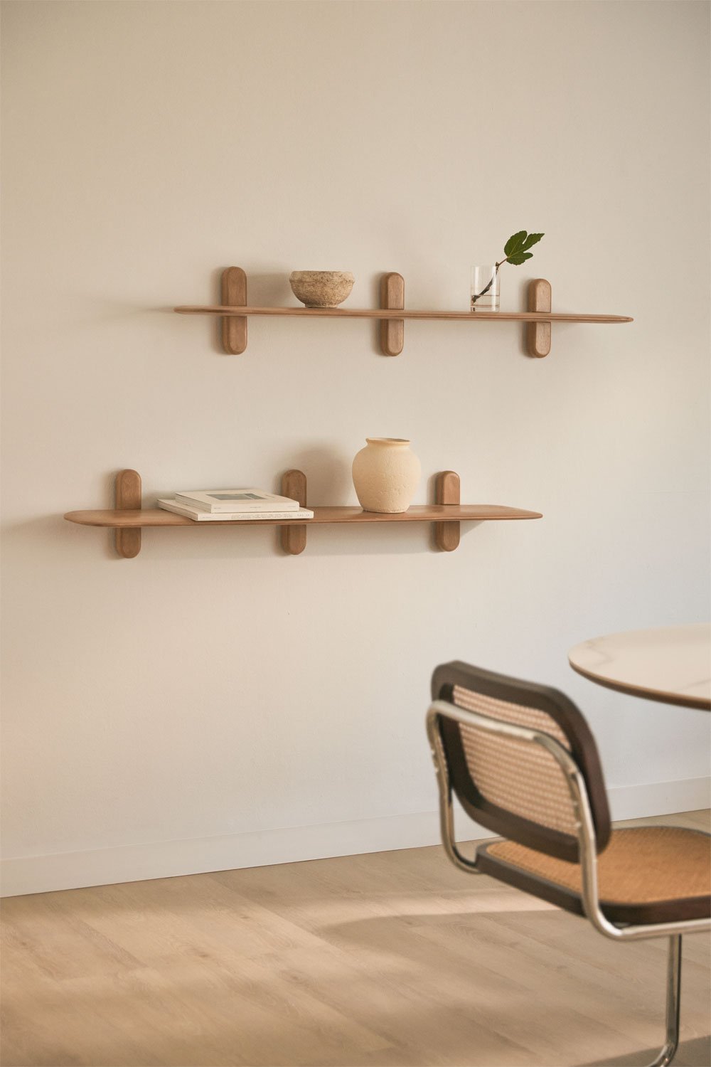 Pack de 2 estantes de pared en madera Breezee, imagen de galería 1