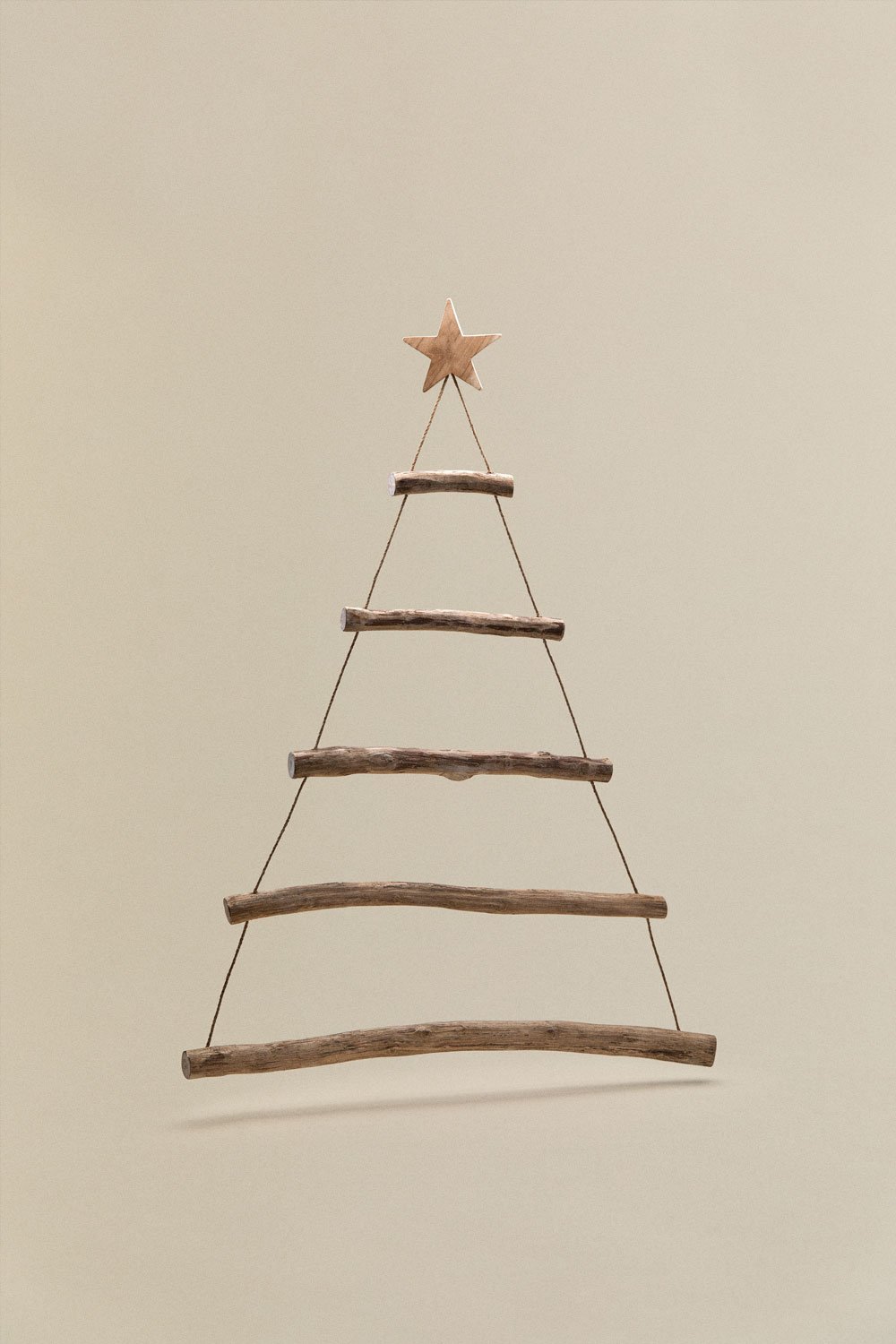 Árbol de Navidad para pared en madera de teca Esmeray, imagen de galería 1