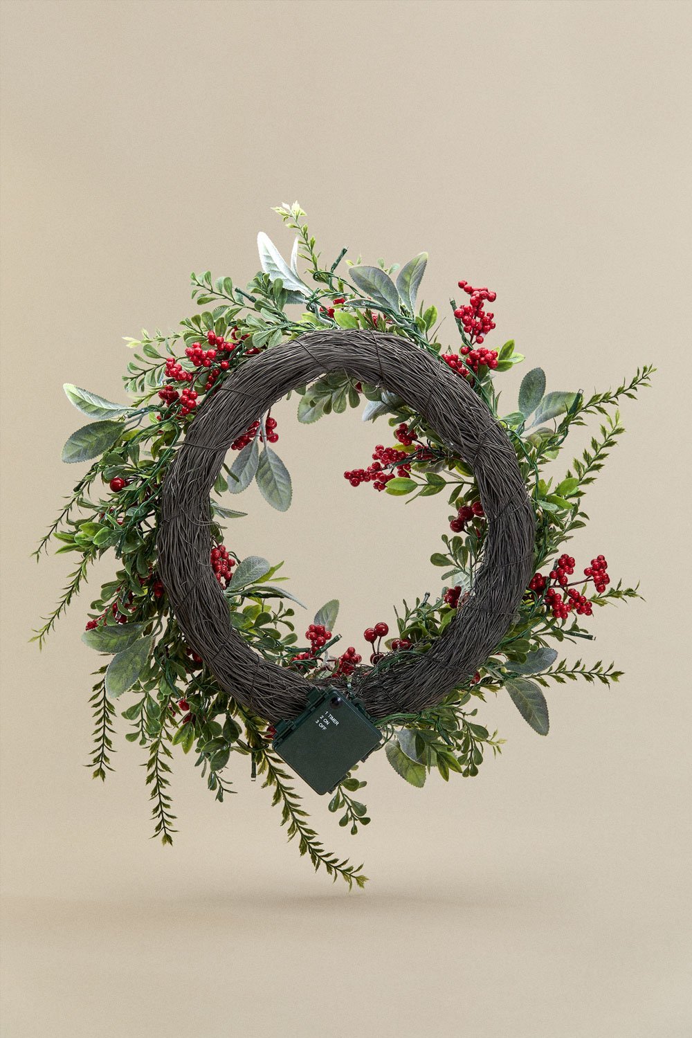 Corona decorativa de Navidad Ø60 cm con luces Eirune, imagen de galería 6