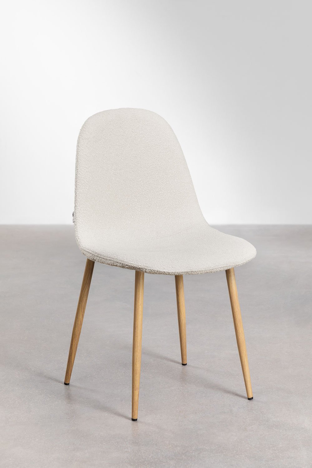 Pack de 4 sillas de comedor en tela bouclé Glamm Deluxe, imagen de galería 1