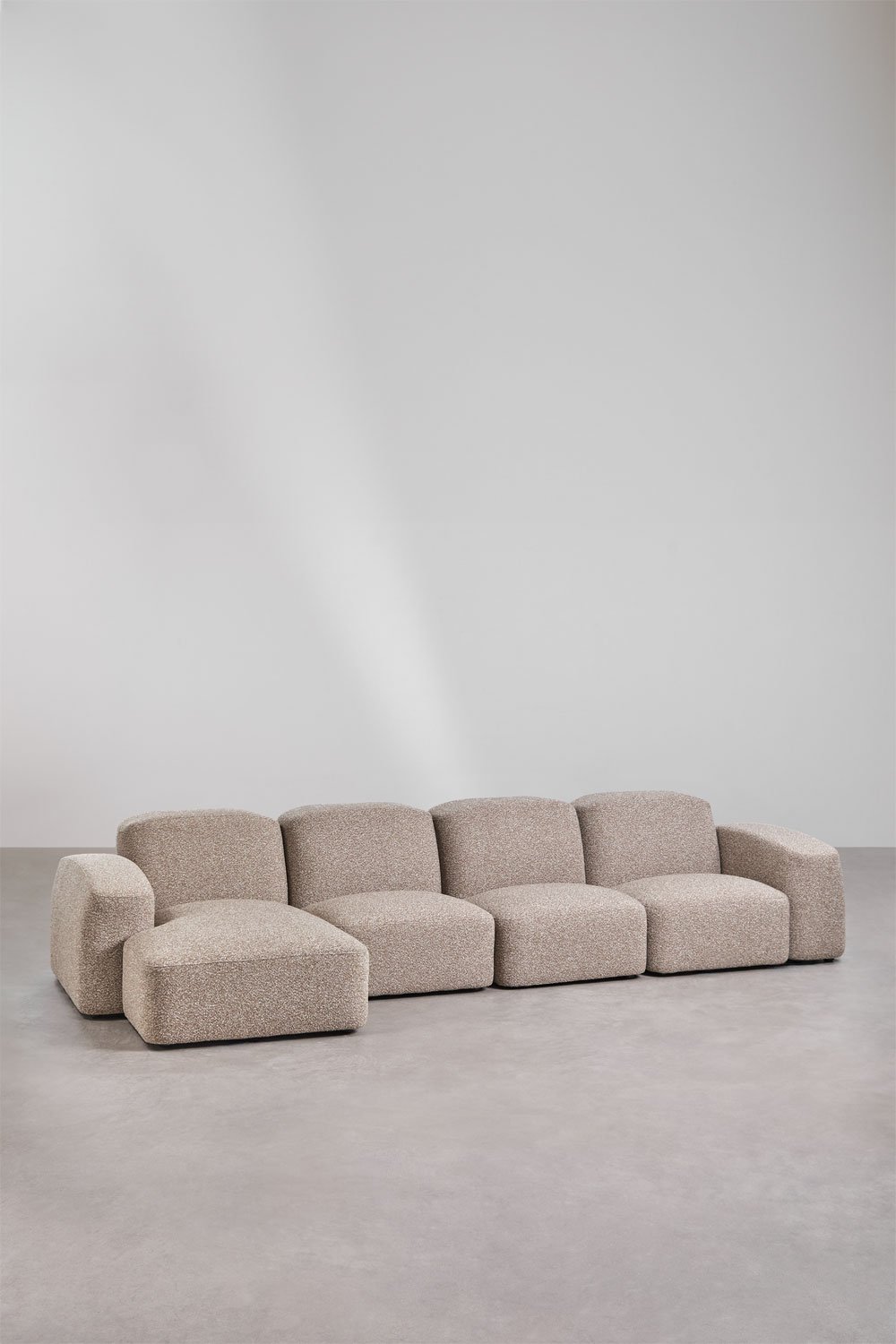 Sofá modular chaise longue izquierdo de 4 piezas Bastian, imagen de galería 1