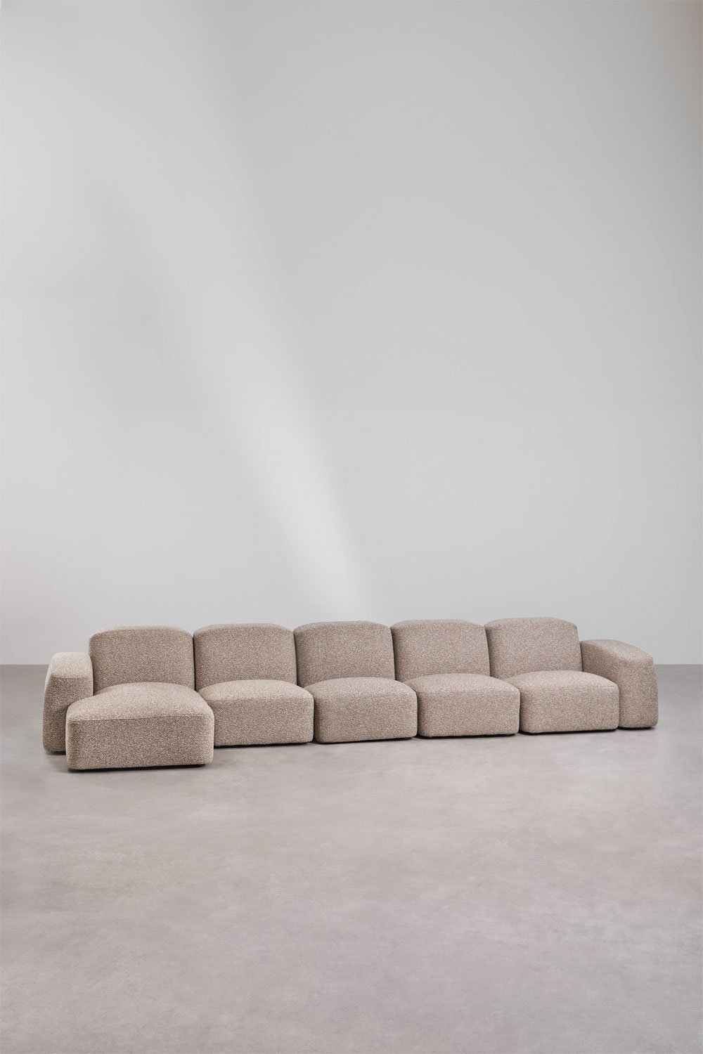 Sofá modular chaise longue izquierdo de 5 piezas Bastian, imagen de galería 1