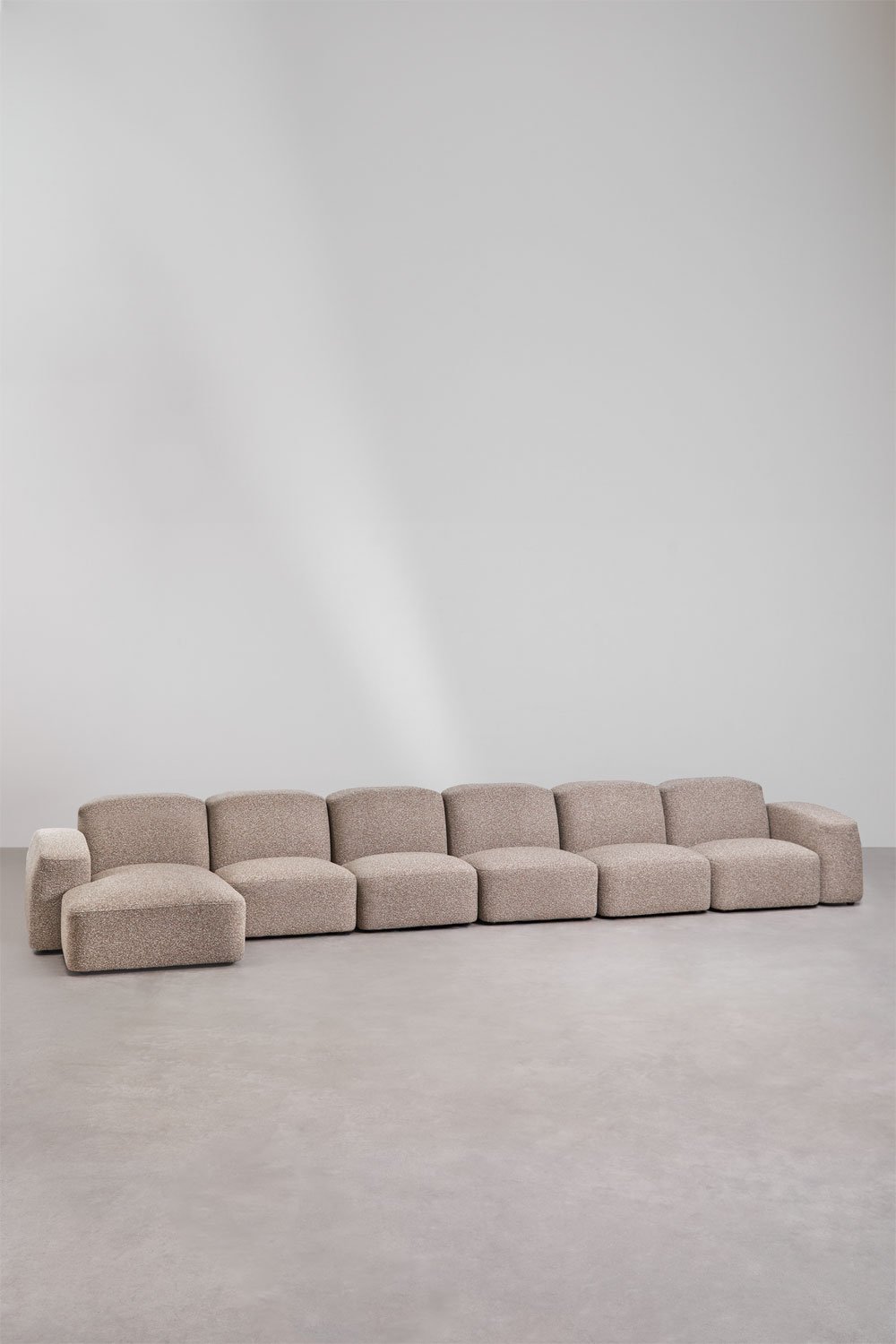 Sofá modular chaise longue izquierdo de 6 piezas Bastian, imagen de galería 1