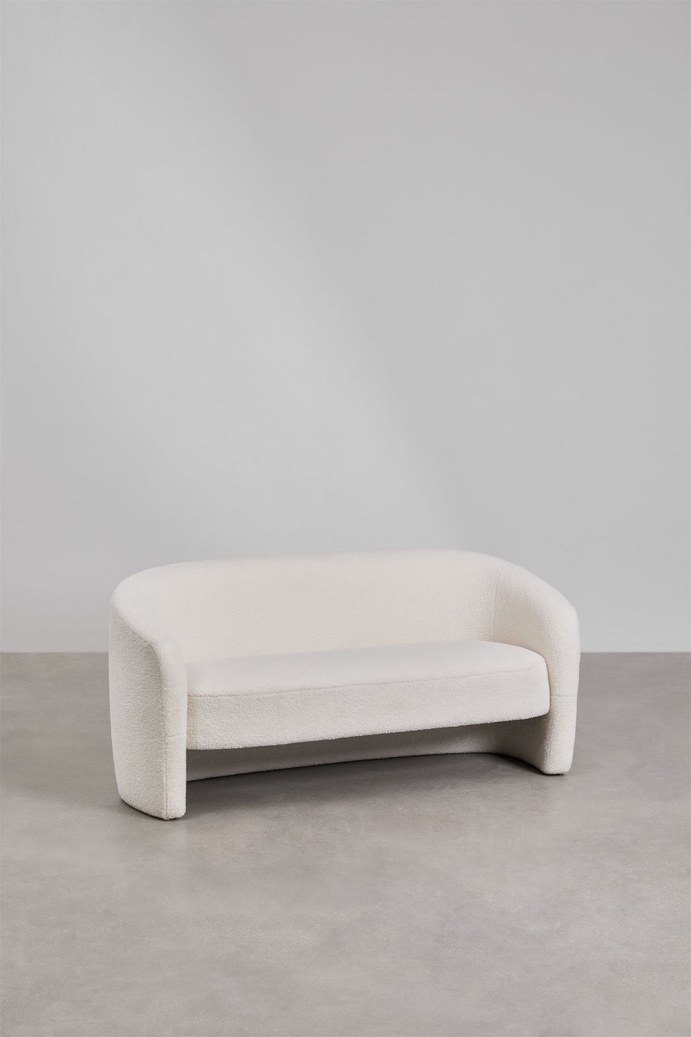 Conjunto de salón con sofá de 2 plazas y 2 sillones en borreguito Gombren, imagen de galería 6