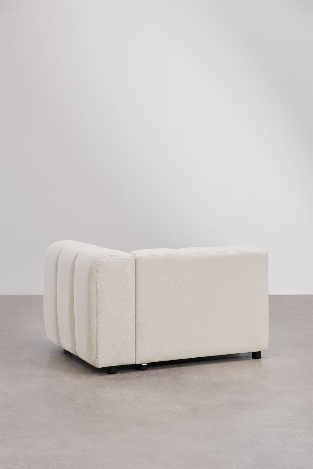 Módulo esquinero derecho para sofá modular en tela bouclé Eliot, imagen de galería 4