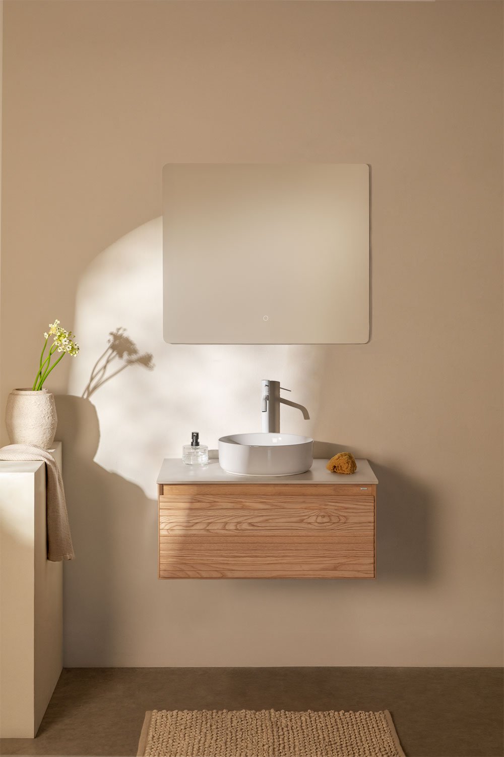 Conjunto de mueble de baño en madera de fresno Tedrik, imagen de galería 1