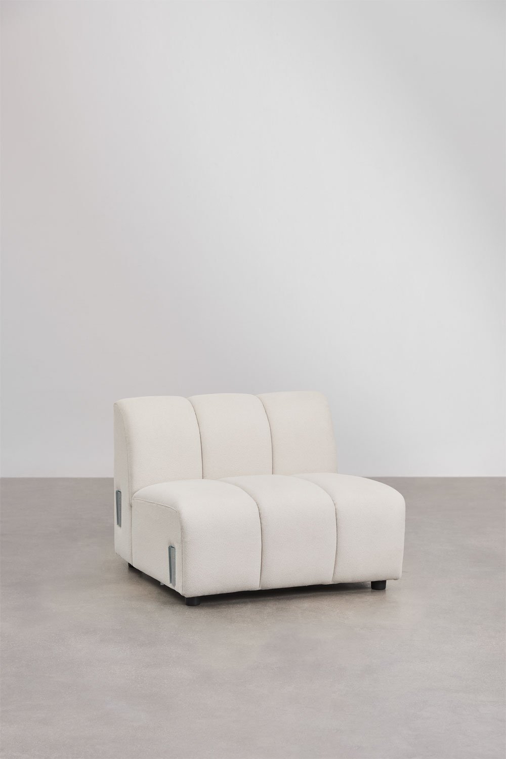 Sofá modular chaise longue izquierdo de 3 piezas en tela bouclé Eliot, imagen de galería 8