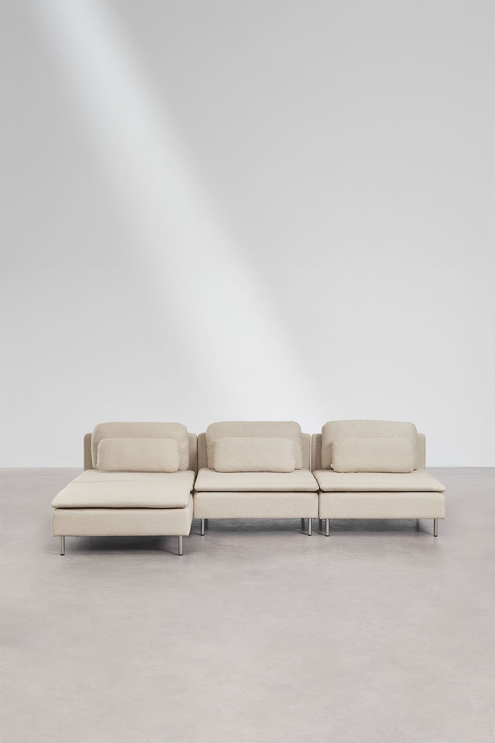 Sofá modular chaise longue izquierdo de 3 piezas Oriol, imagen de galería 4