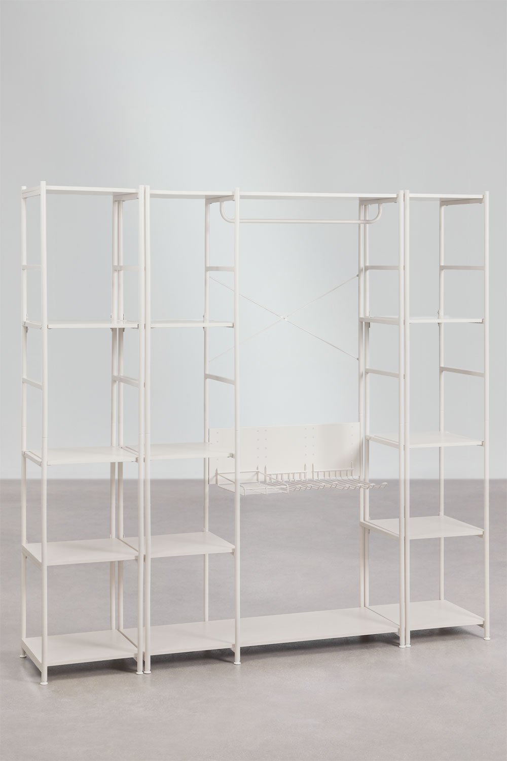 Armario modular abierto de 3 piezas con 2 estanterías en hierro Elviah, imagen de galería 4