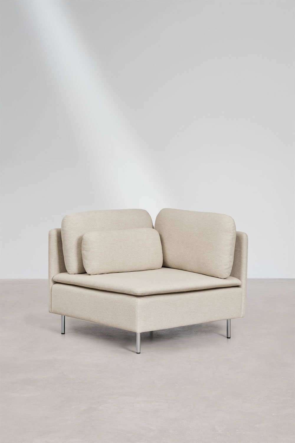 Sofá modular chaise longue izquierdo de 3 piezas con módulo esquinero Oriol, imagen de galería 9