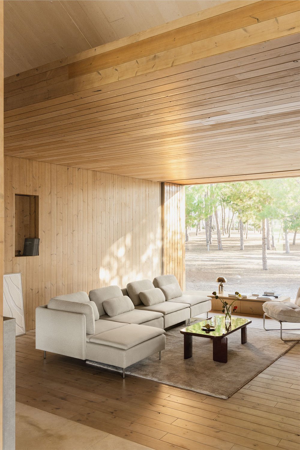 Sofá modular chaise longue izquierdo de 4 piezas Oriol, imagen de galería 1