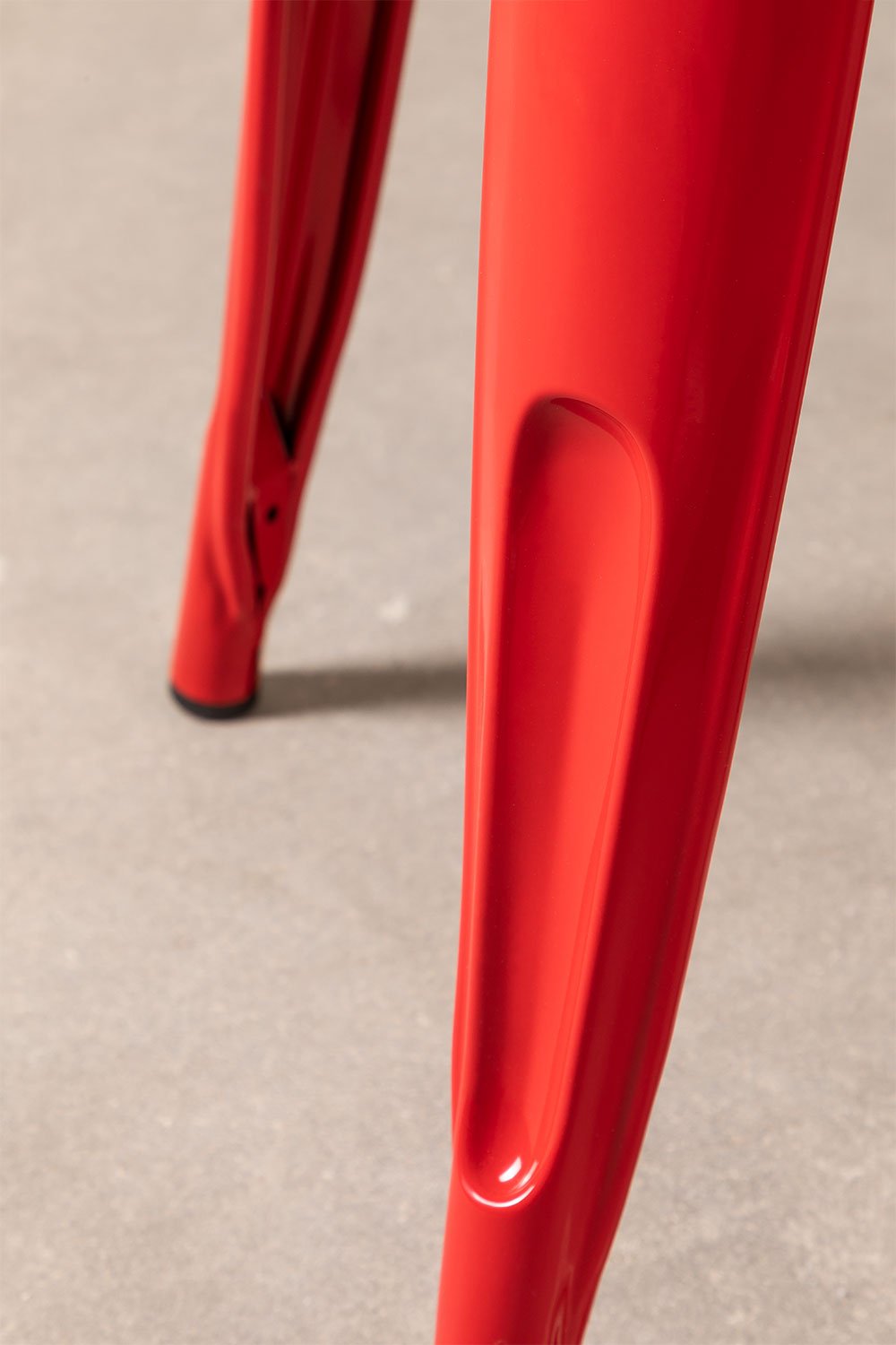 Taburete bajo 45 cm en acero rojo Lix, imagen de galer&iacute;a 7