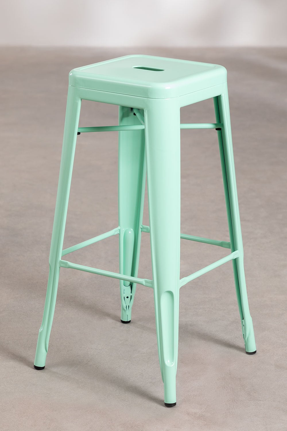 Pack de 2 taburetes altos 75 cm en acero verde menta Lix, imagen de galer&iacute;a 3