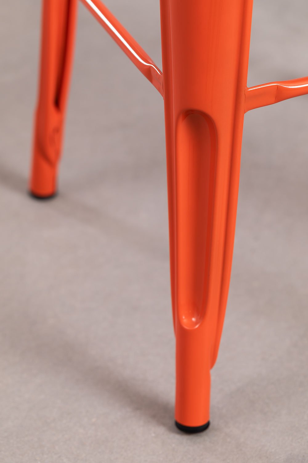 Pack de 2 taburetes altos 75 cm en acero naranja rojizo Lix, imagen de galer&iacute;a 5