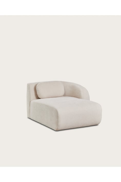 Módulo chaise longue derecho para sofá modular en chenilla Coquette