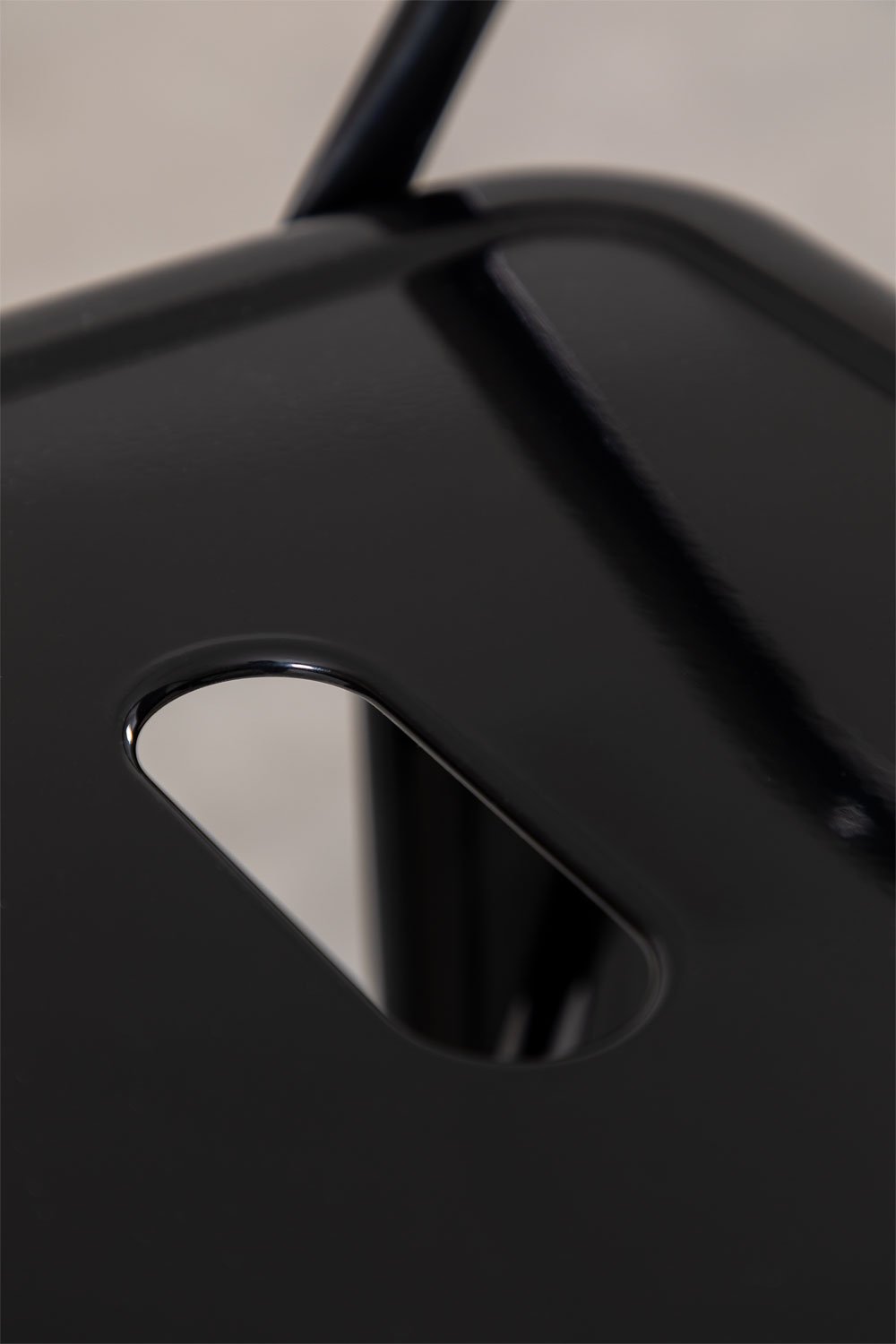 Pack de 4 taburetes altos 75 cm con respaldo en acero negro Lix, imagen de galería 7