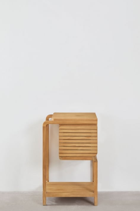 Conjunto de mueble de baño en madera de teca Bradley