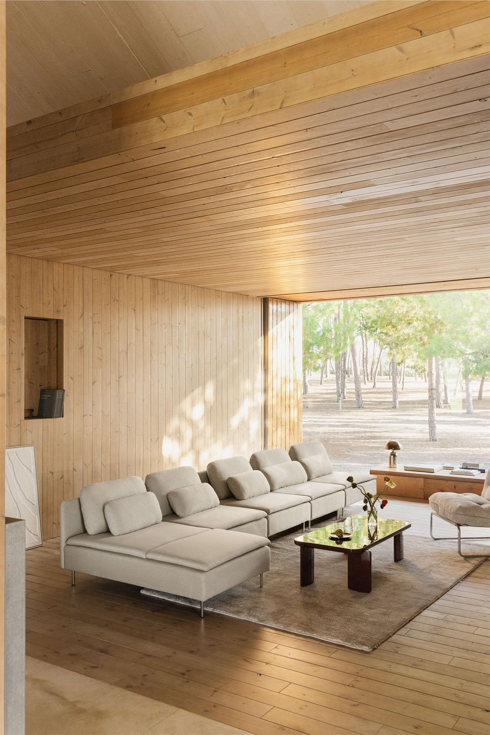 Sofá modular chaise longue izquierdo de 5 piezas Oriol, imagen de galería 1