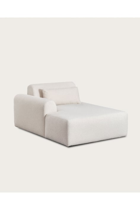 Módulo chaise longue izquierdo para sofá modular en borreguito Borjan