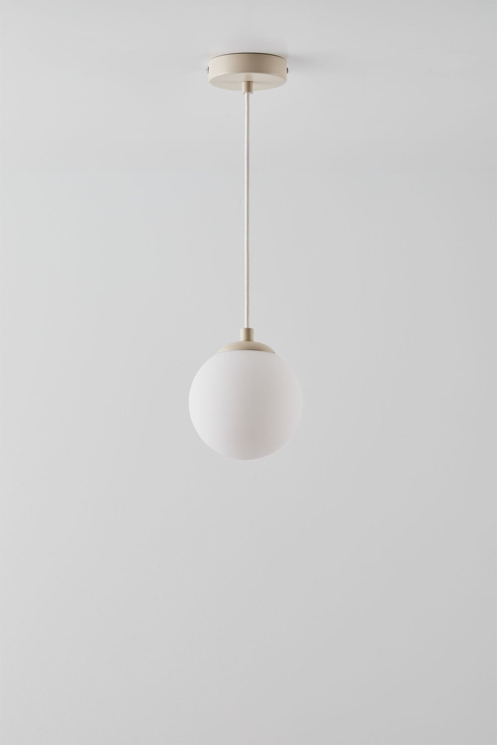 Lámpara de techo colgante Ø12 cm en hierro con bola de cristal Uvol  , imagen de galer&iacute;a 3
