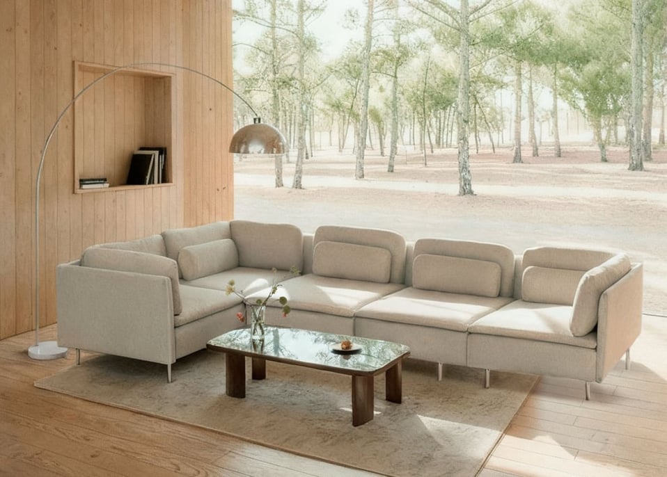 Sofá modular rinconera de 5 piezas Oriol