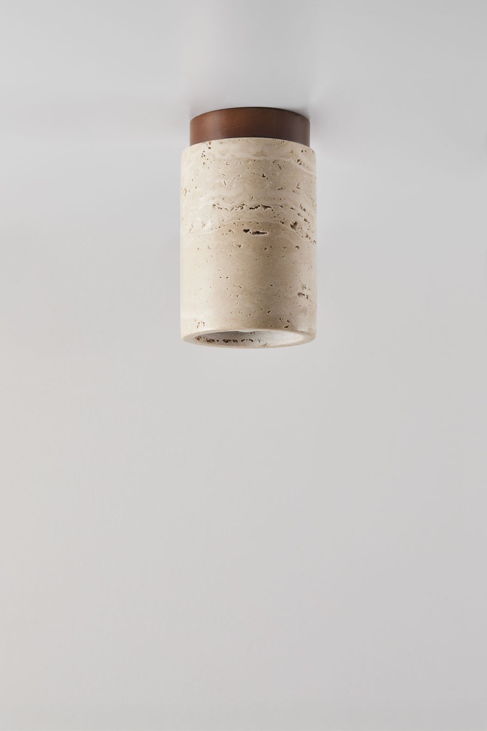 Plafón de techo en travertino y madera Davise, imagen de galería 1