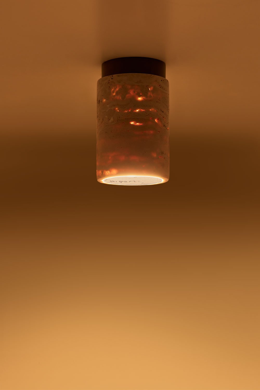 Plafón de techo en travertino y madera Davise, imagen de galería 2