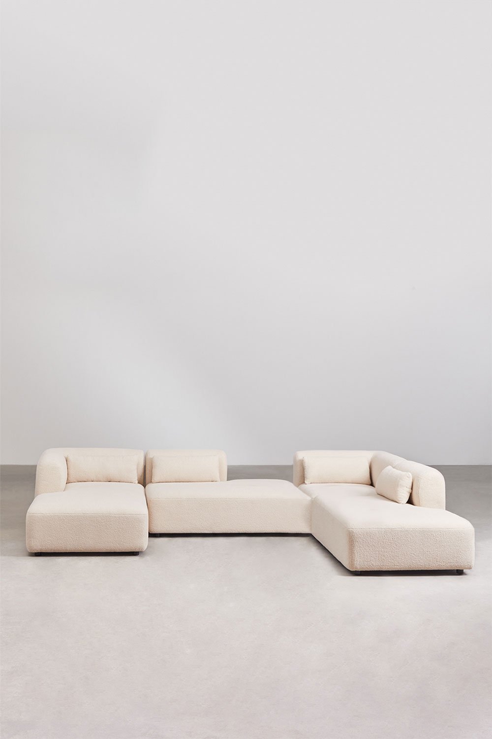 Sofá modular chaise longue izquierdo de 4 piezas con doble diván Fogler, imagen de galería 3