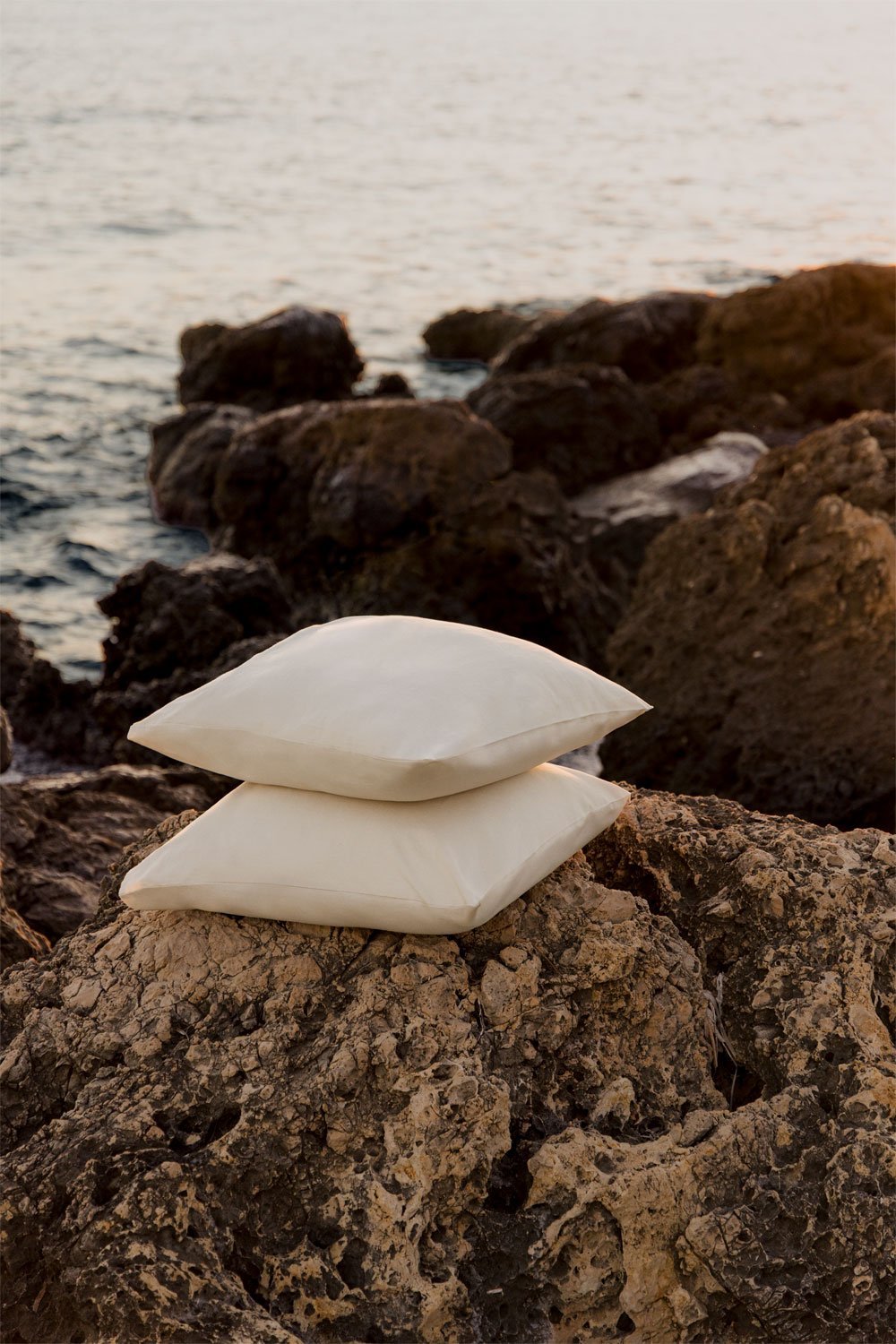 Set de 2 fundas de almohada en lino de 160g/m² Sorana, imagen de galería 2