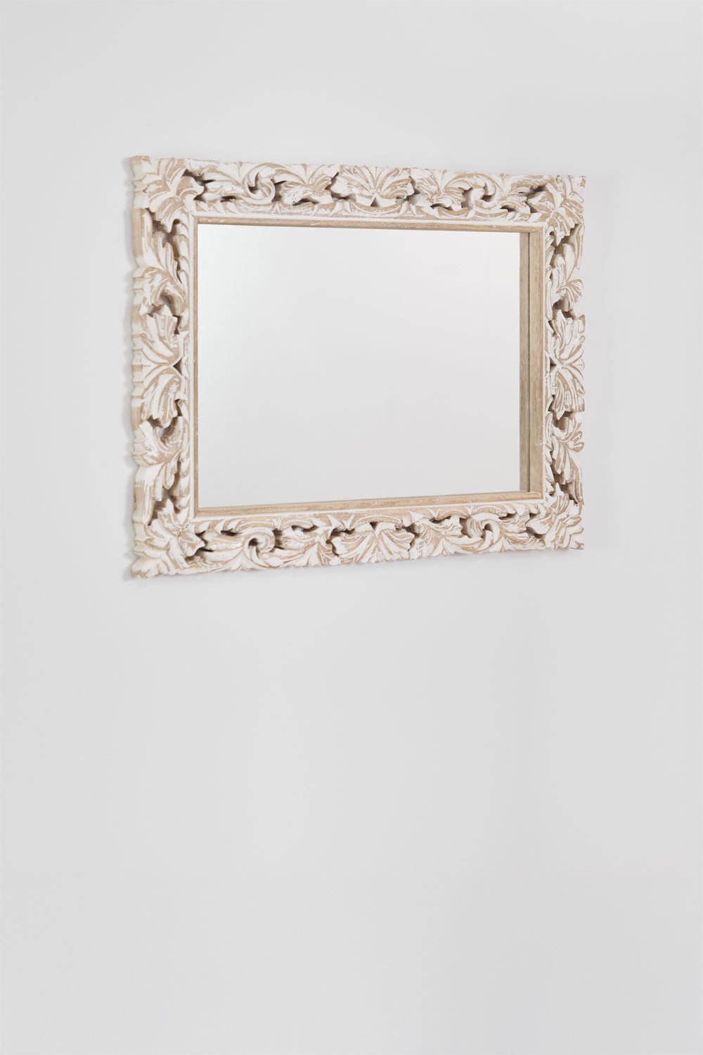 Espejo de pared rectangular en madera de mango Arnas, imagen de galería 4