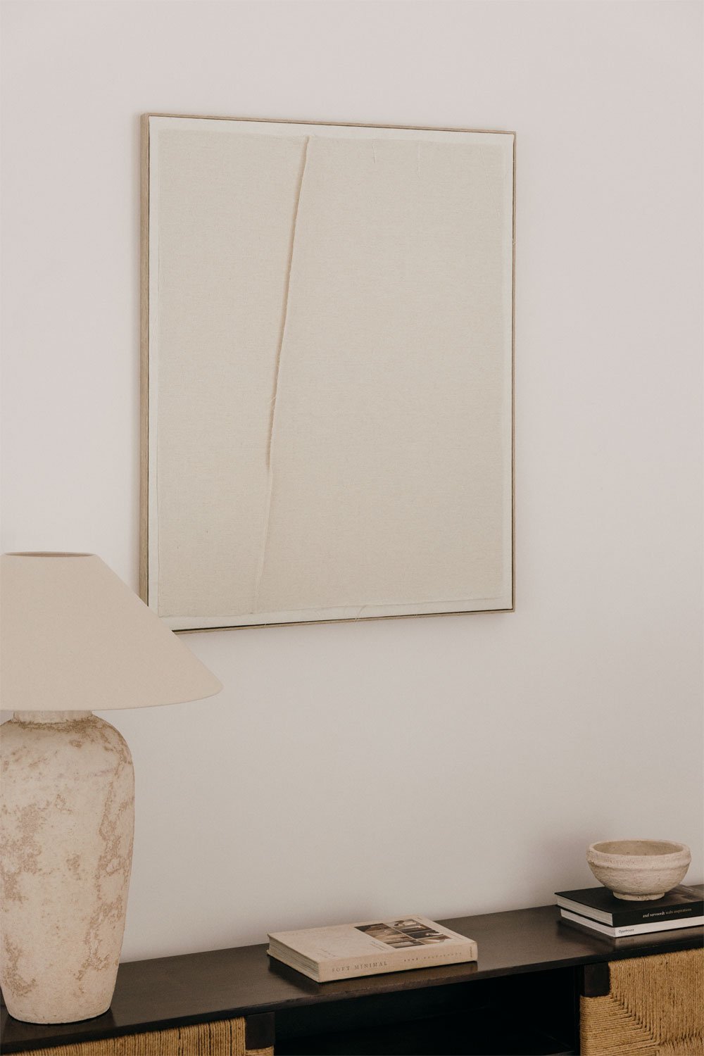 Cuadro Decorativo con Textura en Lino Ovilea , imagen de galería 1