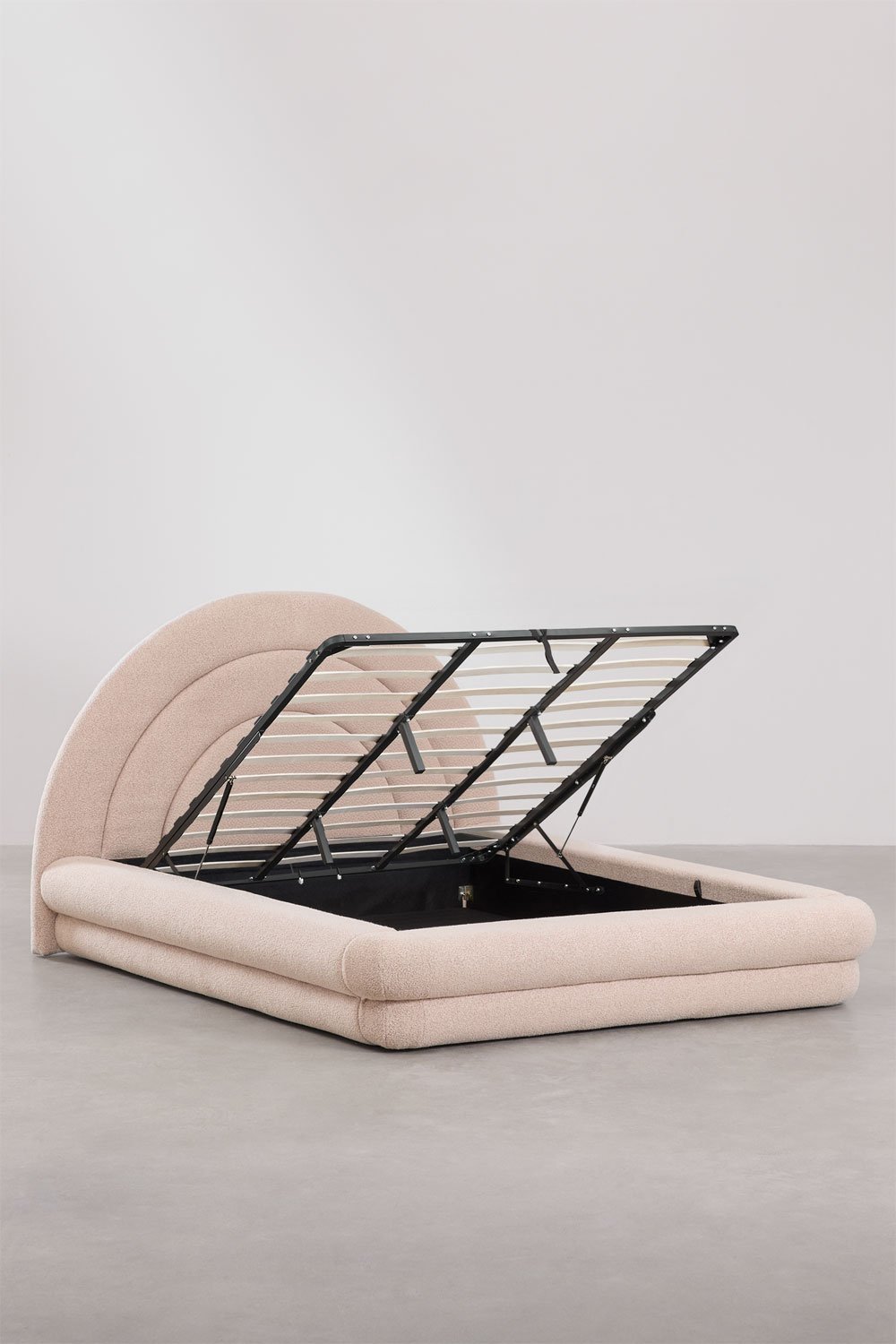 Cama con canapé abatible en tela bouclé Borzensi  , imagen de galería 2