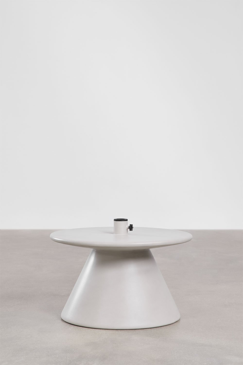 Pie de sombrilla con mesa integrada redonda Ø60 cm en cemento Darwys , imagen de galería 1