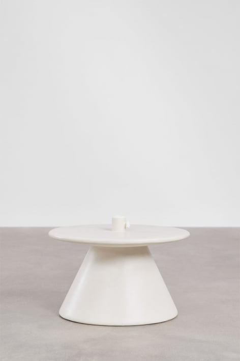 Pie de sombrilla con mesa integrada redonda Ø60 cm en cemento Darwys