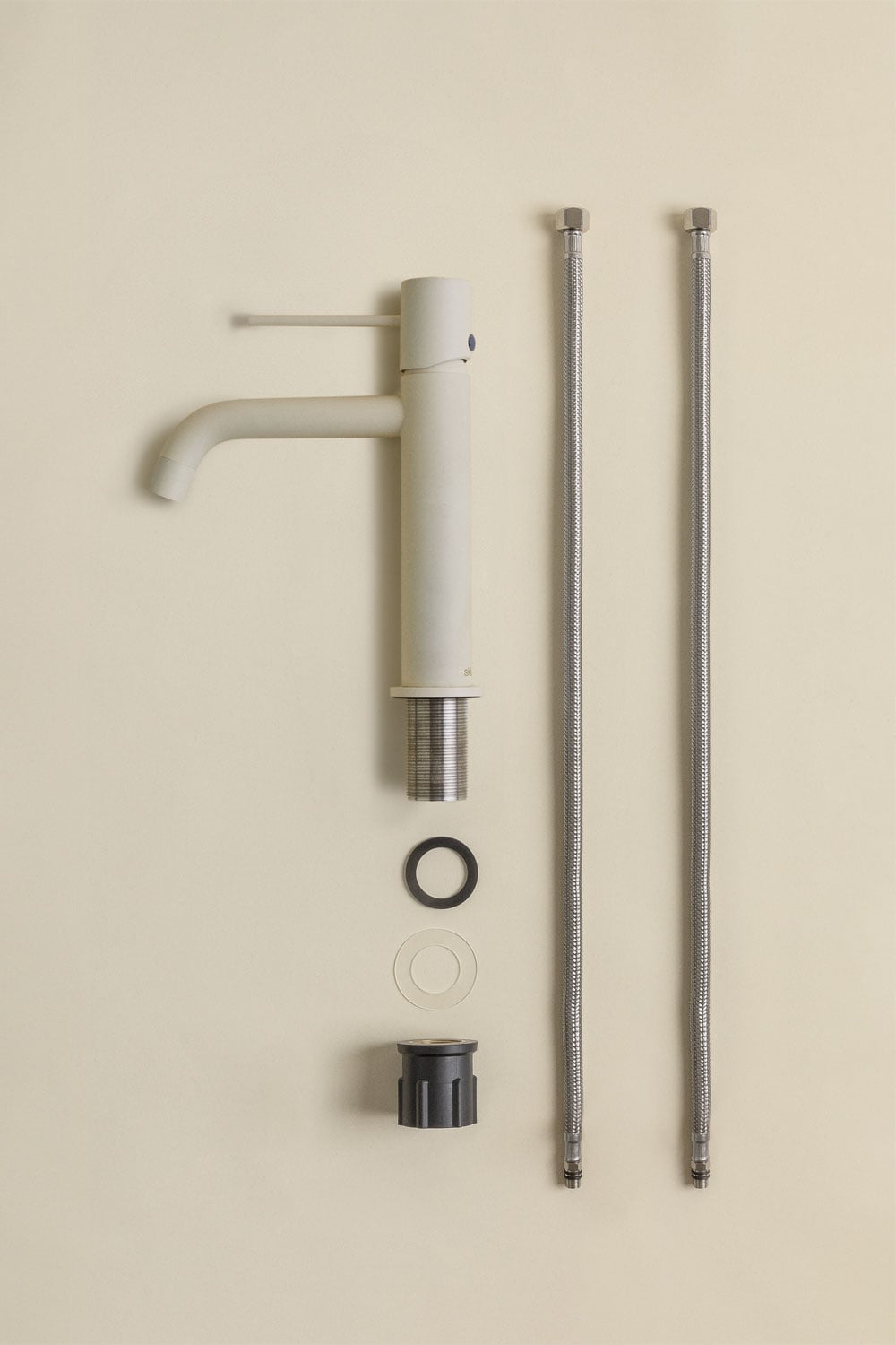 Conjunto de mueble de baño suspendido en madera de teca con lavabo integrado en cemento Napier , imagen de galer&iacute;a 6