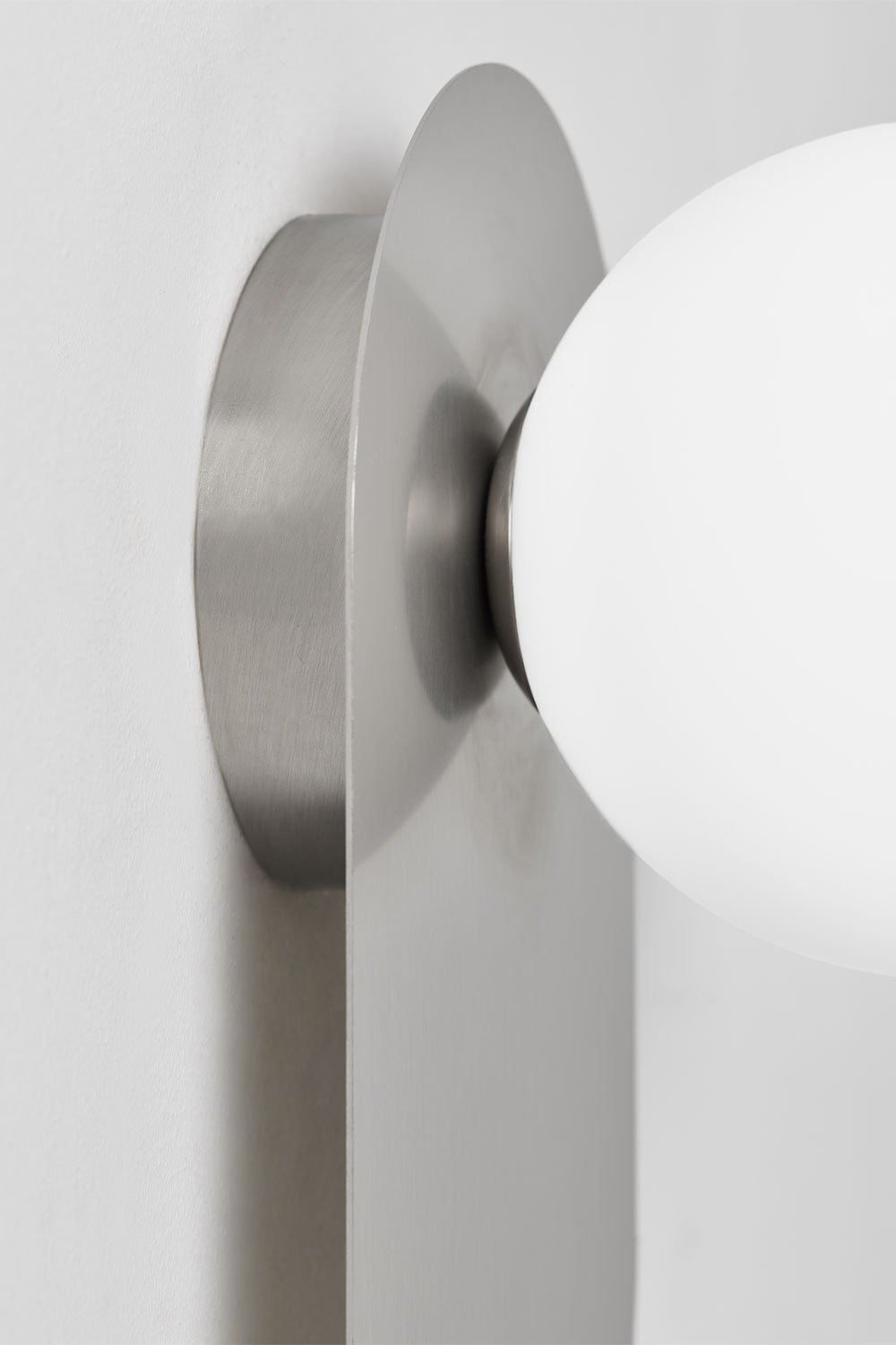 Aplique de pared para baño en acero inoxidable y cristal Nacariel, imagen de galería 4