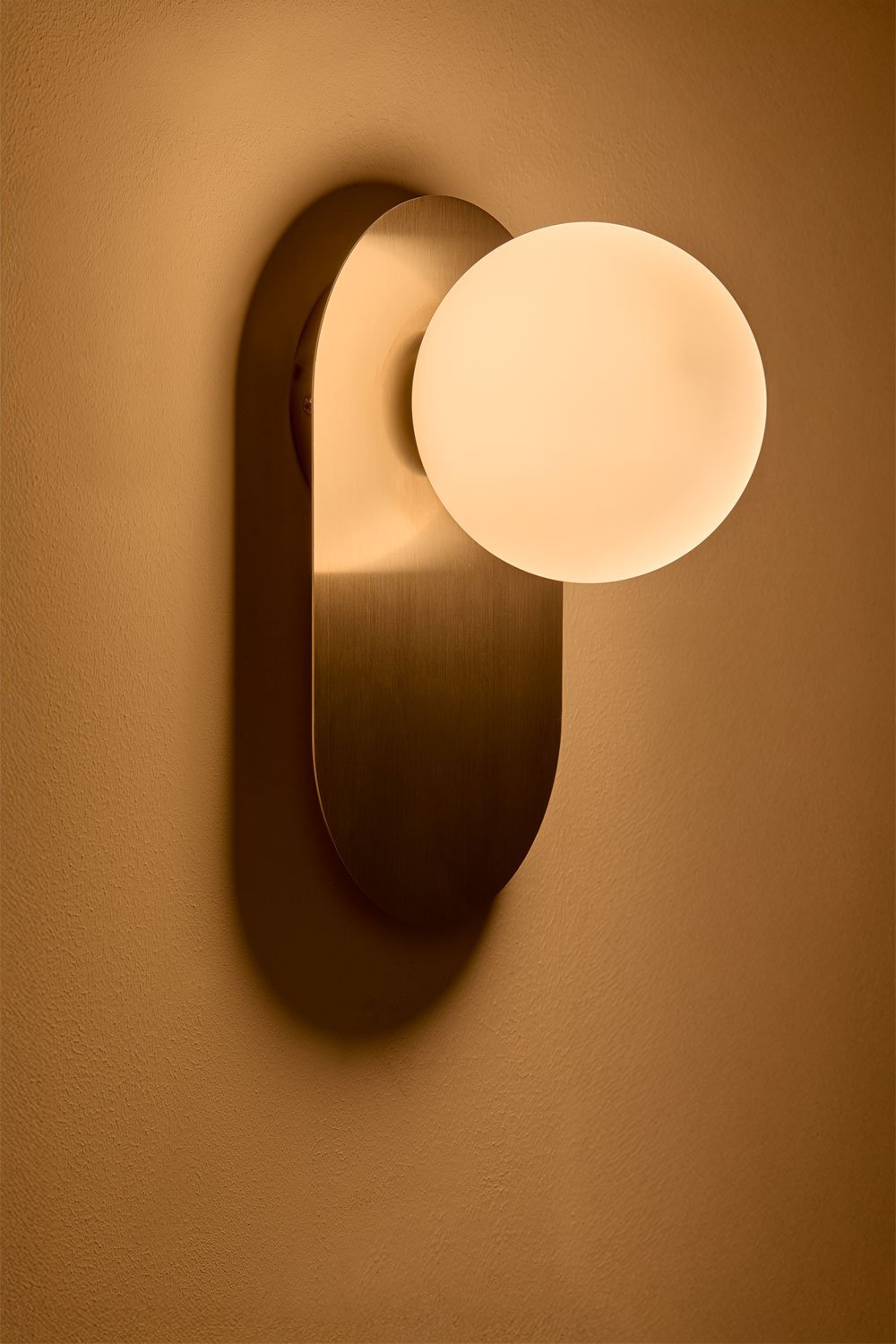 Aplique de pared en acero inoxidable y cristal Nacariel, imagen de galería 2