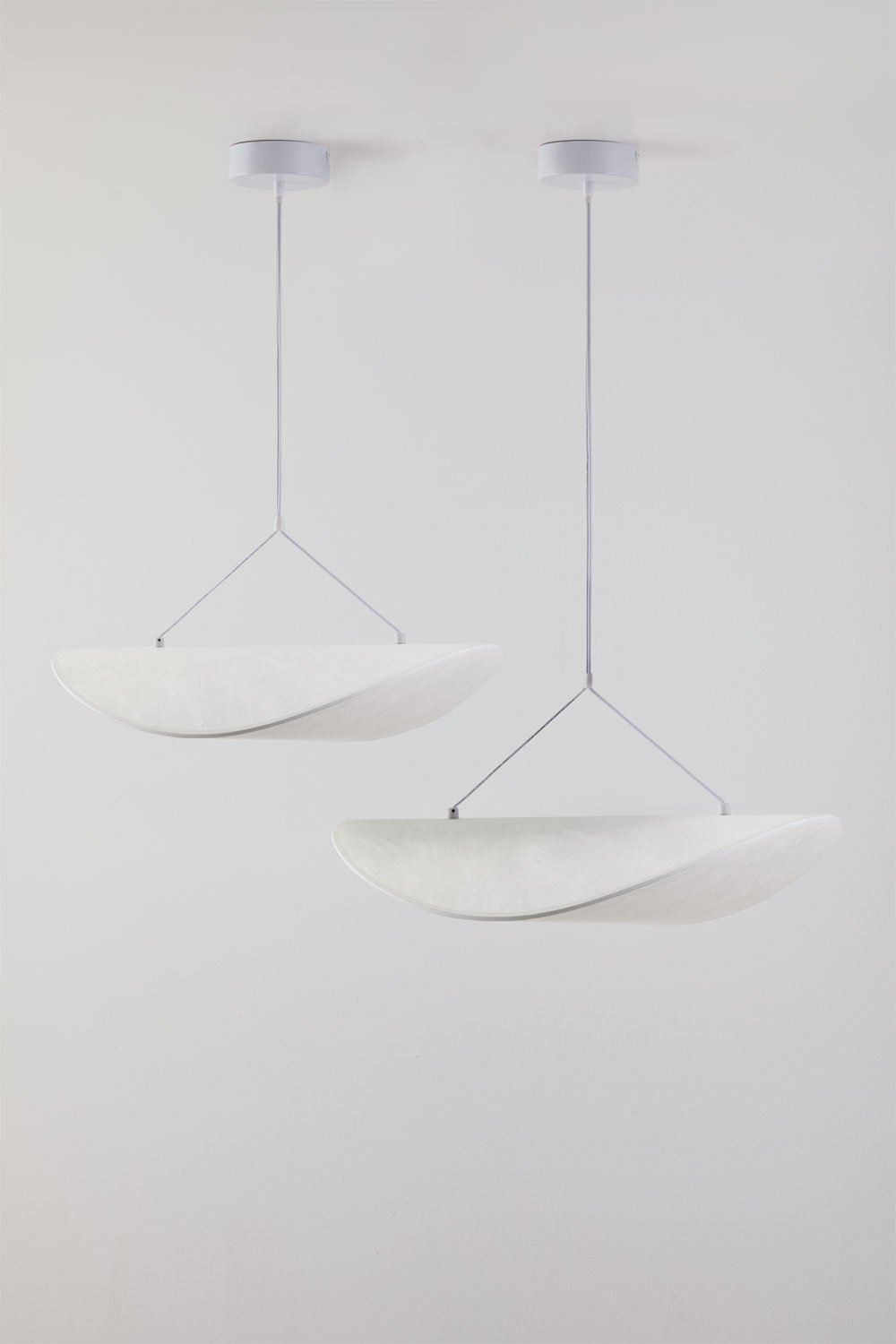 Set de 2 lámparas de techo LED en tela Zelvon, imagen de galería 1