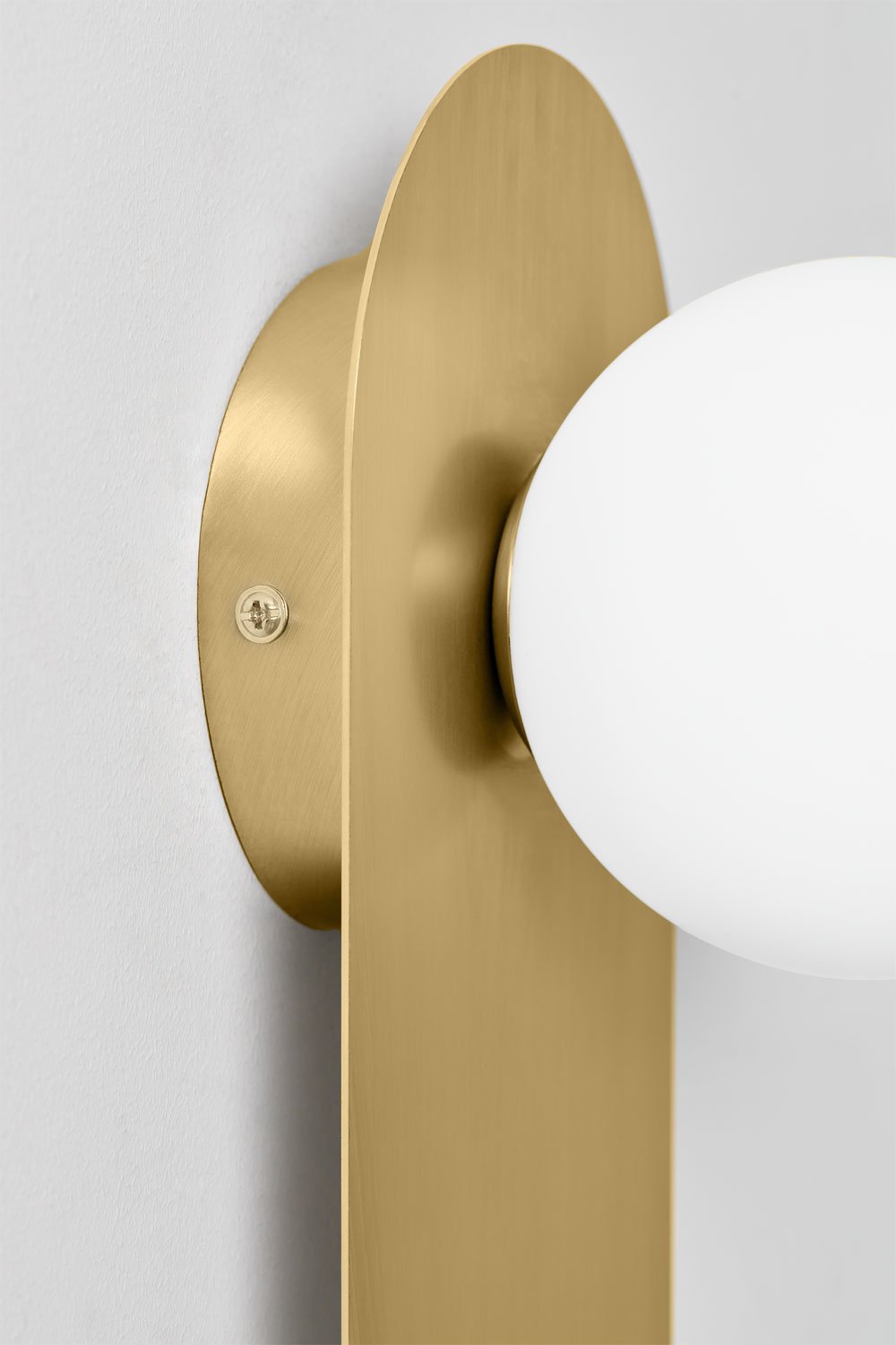 Aplique de pared para baño en acero inoxidable y cristal Nacariel, imagen de galería 4