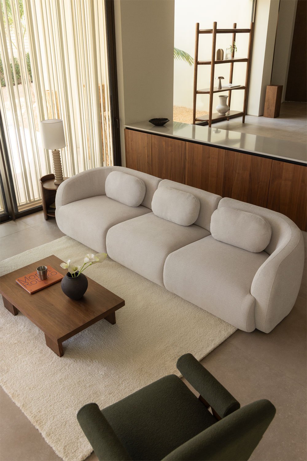 Sofá modular de 3 piezas en chenilla Marrakech, imagen de galería 1