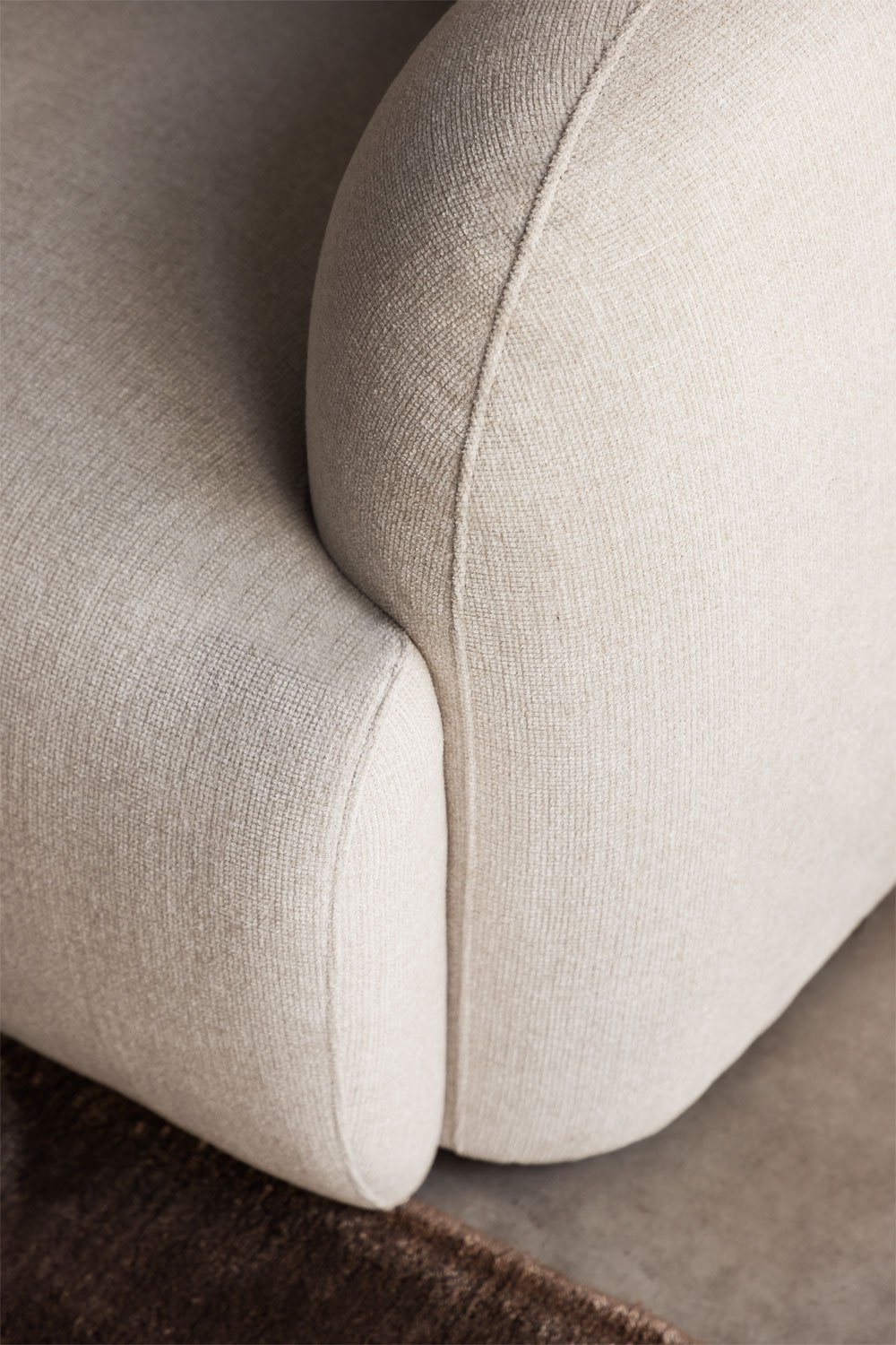 Sofá modular chaise longue izquierdo de 2 piezas en chenilla Coquette, imagen de galería 2