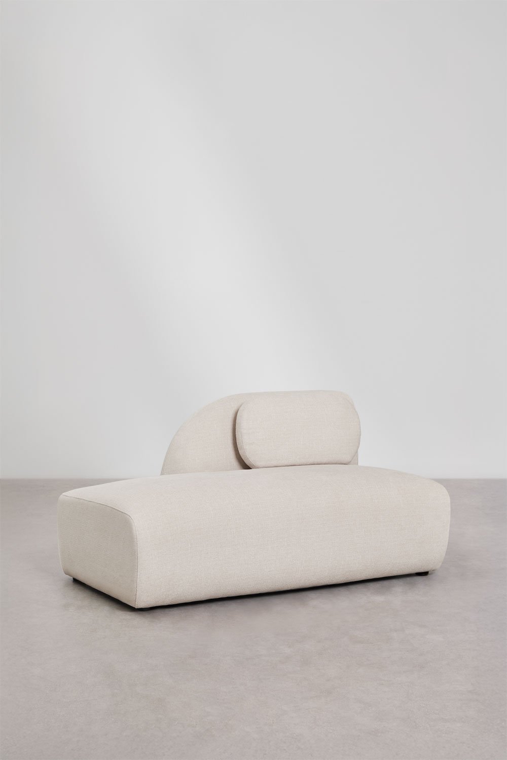 Sofá modular chaise longue derecho de 2 piezas con diván izquierdo en chenilla Coquette, imagen de galería 6