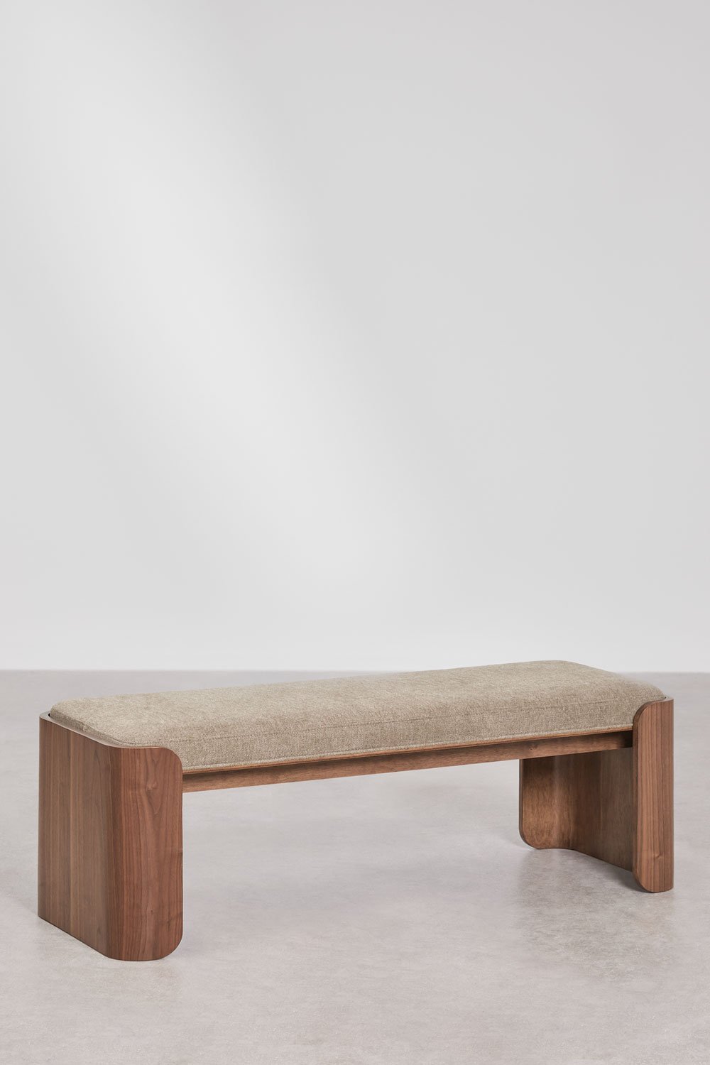 Banco en madera de caucho y chapa Lofren, imagen de galería 1