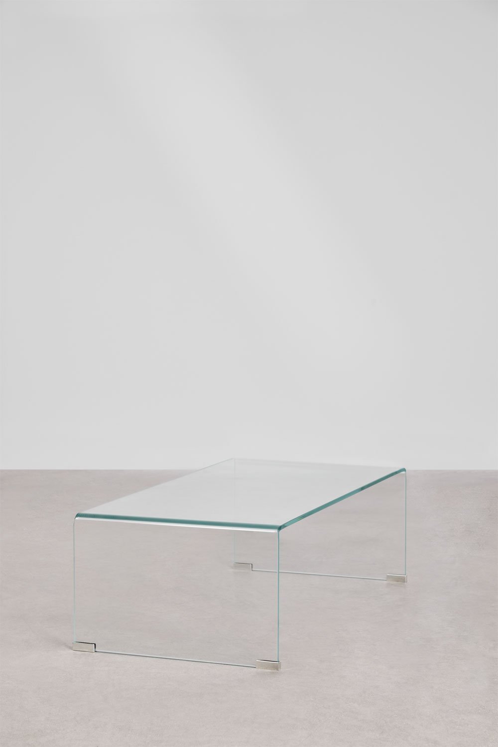 Mesa de centro en cristal transparente (110x55 cm) Crhis, imagen de galería 3